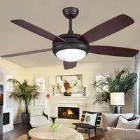4248 52inch vintage 5 blades led ceiling fans industrial wood ceiling fans with light decorative home ceiling fans