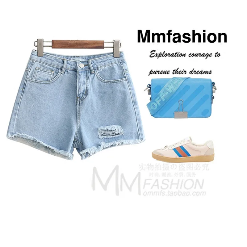 Джинсовые шорты женские брюки Европейская и американская мода Высокая талия shhort