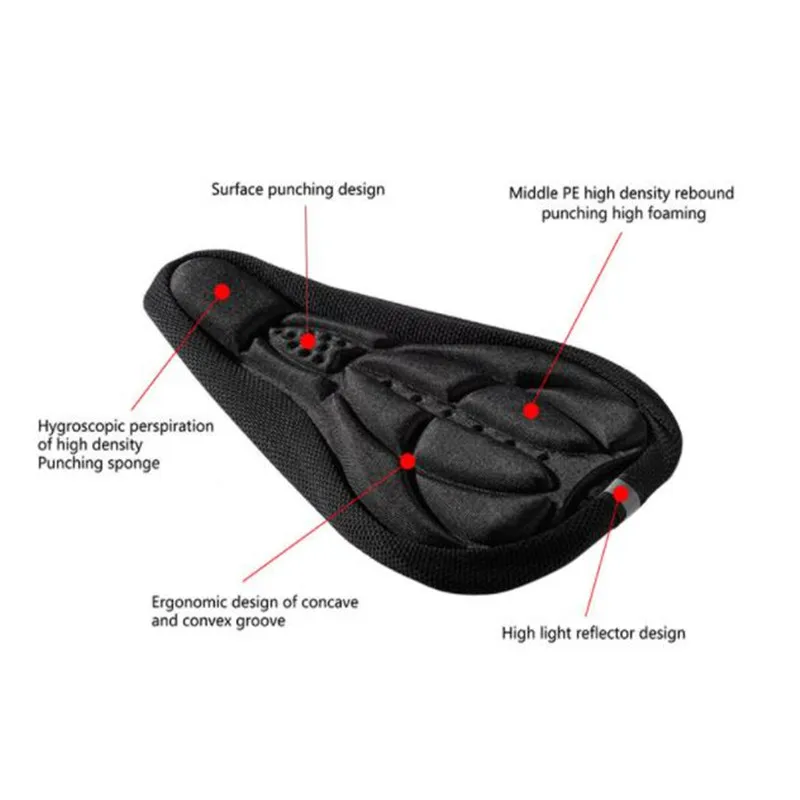 Мягкое трехмерное седло для горного велосипеда чехол сиденья губчатая подкладка