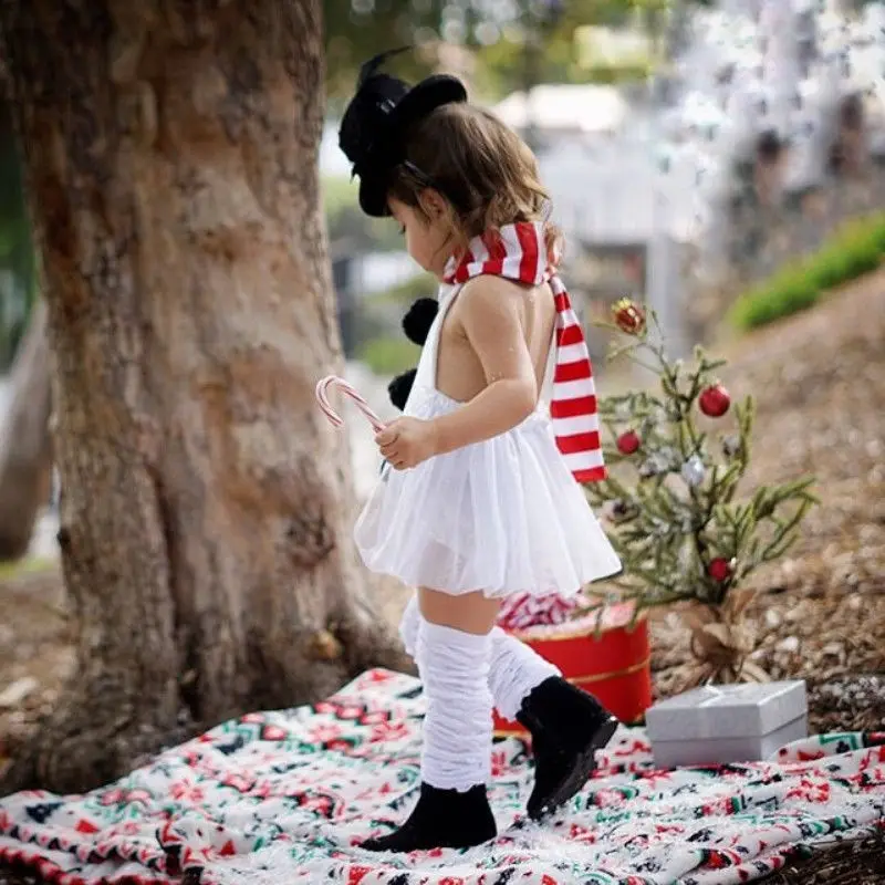 От 0 до 3 лет милый Рождественский комплект одежды для новорожденных девочек с