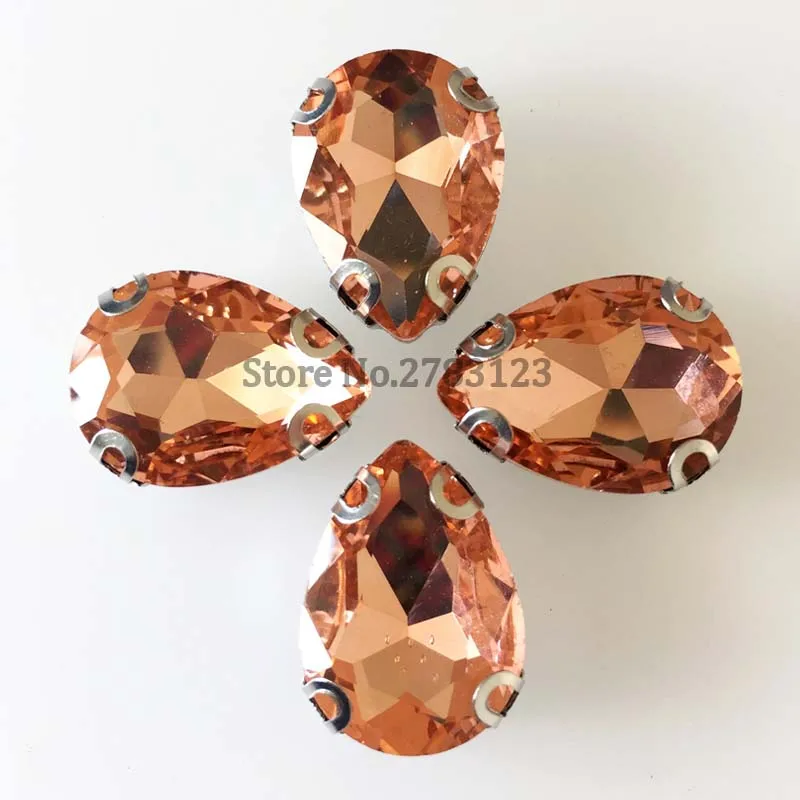 Высококачественные красные стеклянные кристаллы в форме капли воды устойчивые к