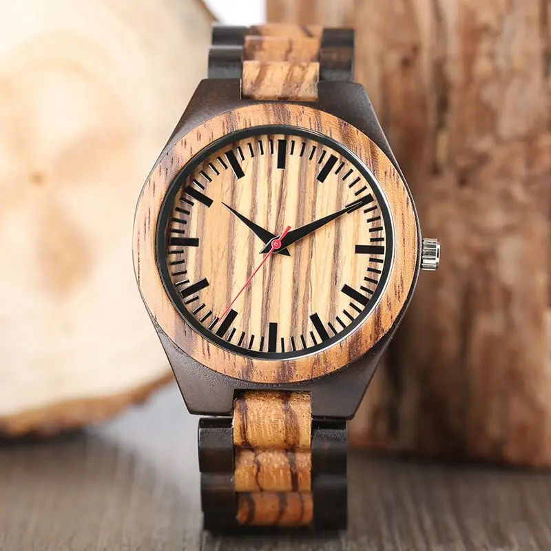 Fashion Wrist Watch Bamboo Handmade Men Women Analog Bangle Quartz Watches Full Wooden Band Strap Fold Clasp Creative Gift | Наручные
