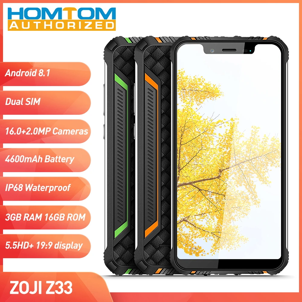 HOMTOM зоджи Z33 4G смартфон 5 85 &quotAndroid 8 1 MTK6739 4 ядра 3 Гб оперативной памяти + 32 ГБ