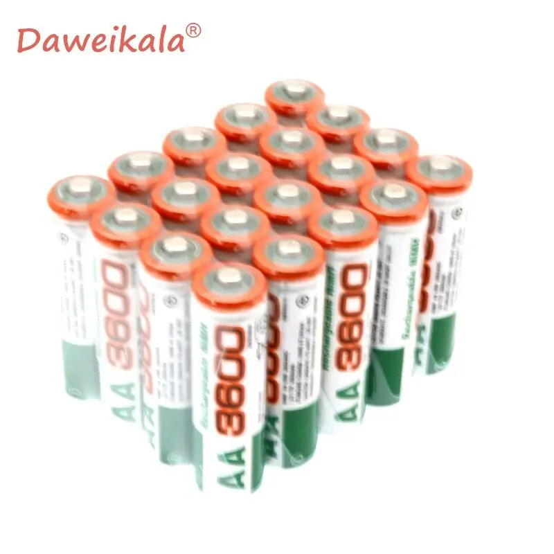 Новая 1,2 V AA 3600mAh Ni-MH батарея AA Экологически чистая аккумуляторная батарея высокой емкости экономичная батарея