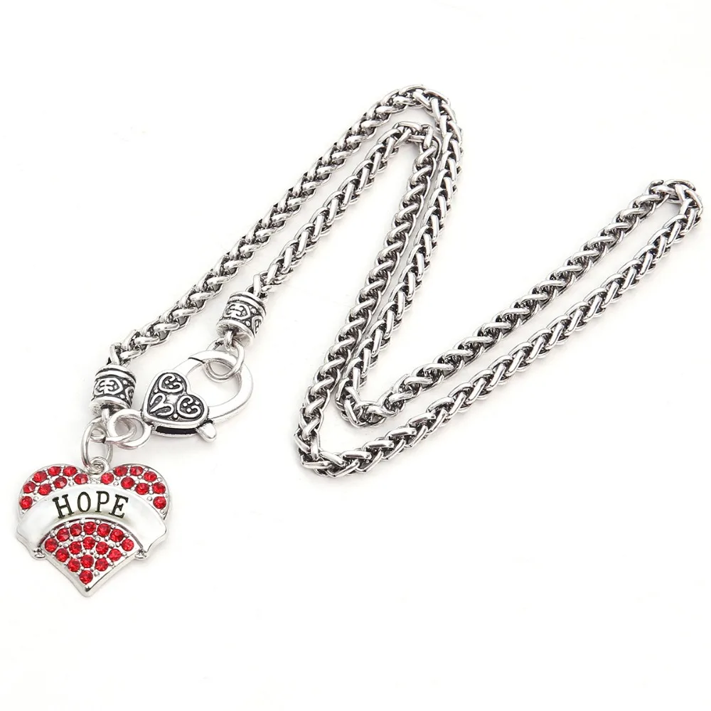 Большой запас пшеничной цепи выгравированы надеюсь на сердце кристалл