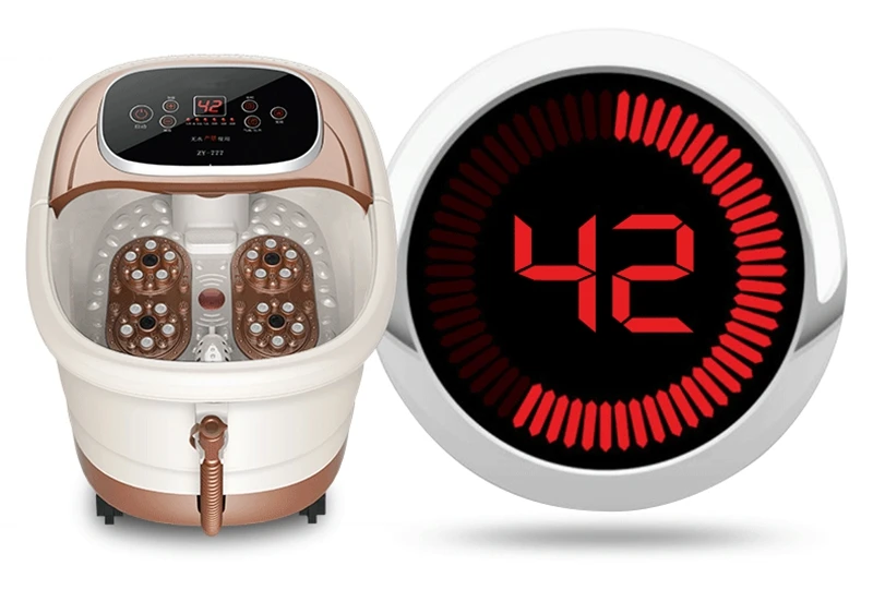 Fully-automatic foot massager electric foot bath thermostated pediluvium device bucket feet massage spa pedicure machine