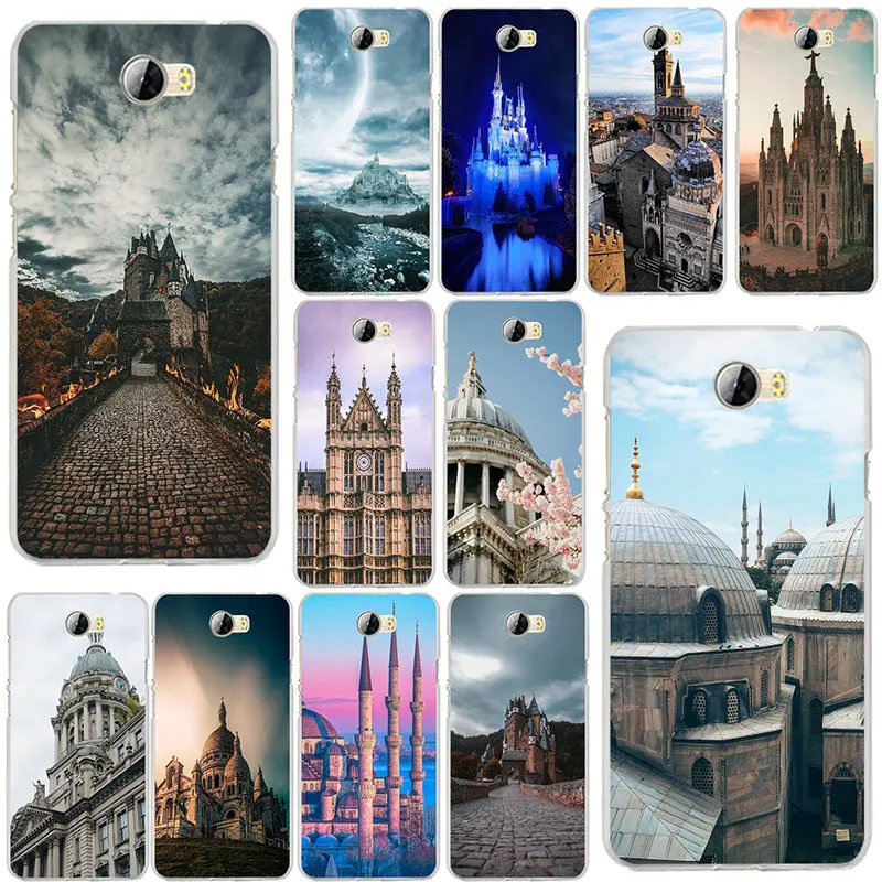 Красочный замок волшебное здание стиль чехлы для huawei P8 P9 P10 P20 Lite mate 10 Pro Y5 Y6 Y3 II Y7 Honor