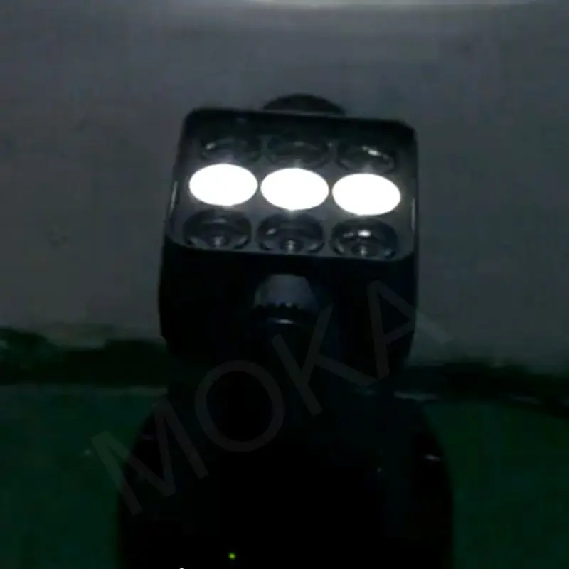 6PCS/LOT High Power 9 Lights Led Moving Head 10Watt 3x3 Matrix Mini Indoor Outdoor Stage Projector Using for Wedding | Лампы и