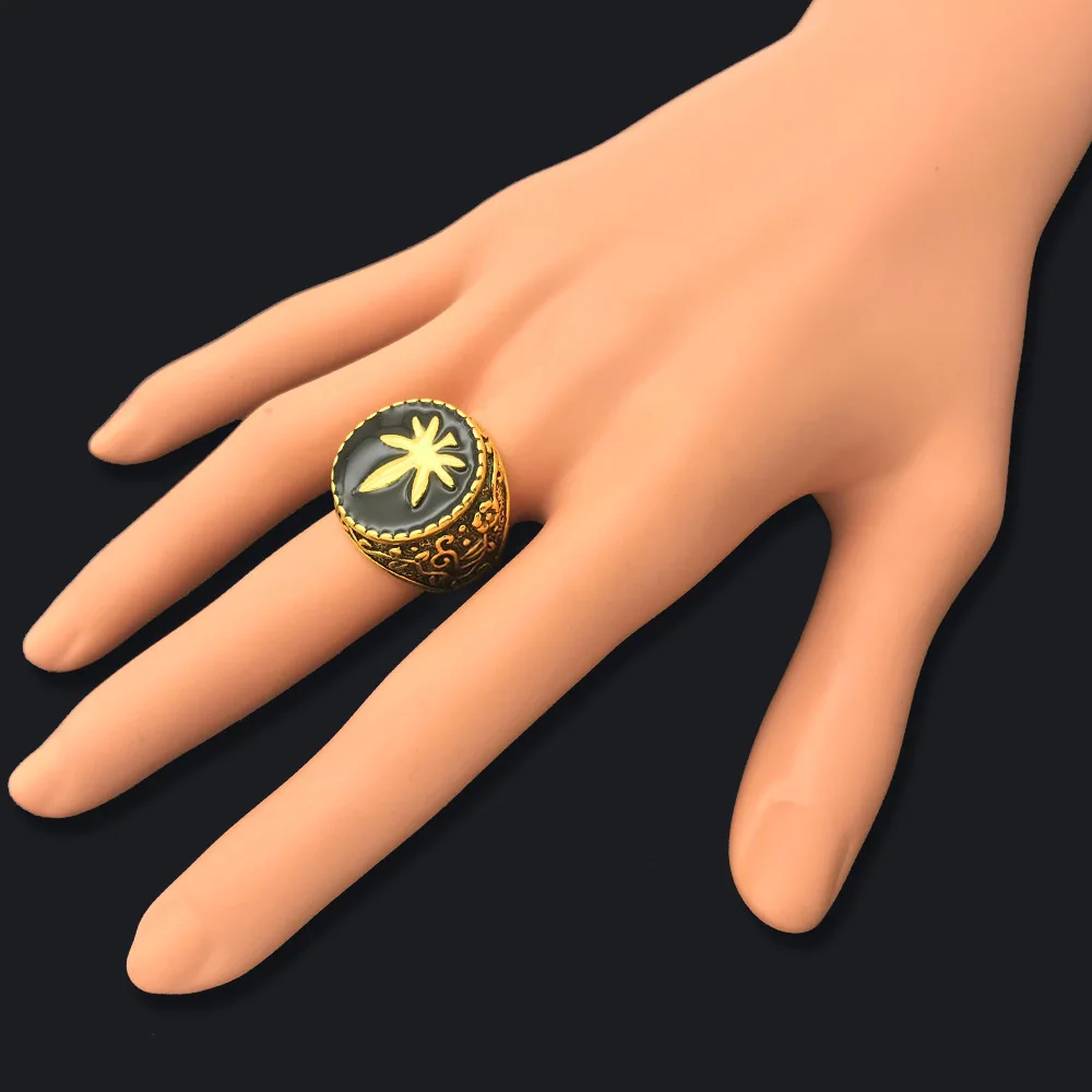 SAYYID Новый дизайн ювелирных изделий Венец Кольцо для мужской моды Ретро Покрытие Древний Серебро Золотой Цвет.