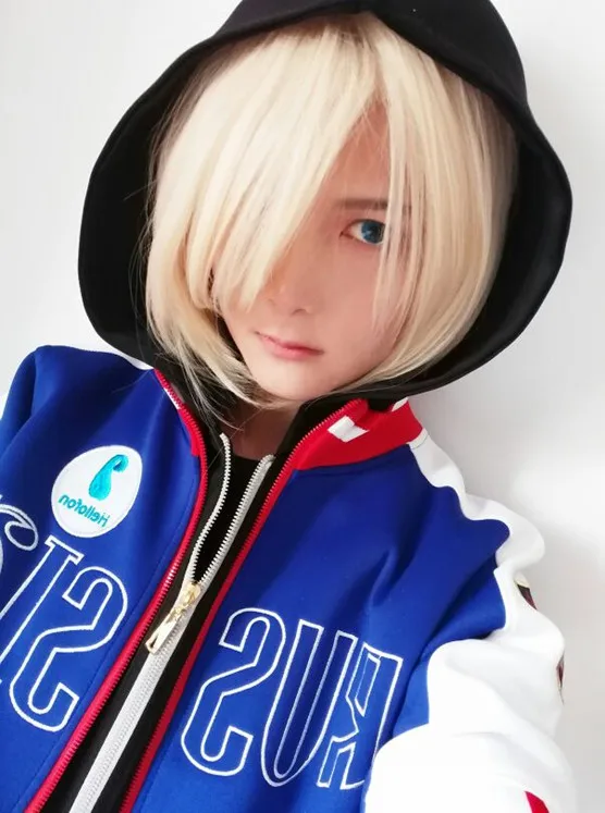 Женский/мужской костюм для косплея аниме Yuri on Ice Plisetsky с вышивкой куртка +