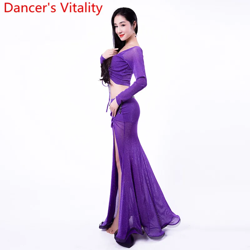 Женщины Восточный Индийский Танец Живота Практика Одежда Drawstring вырезать Топ