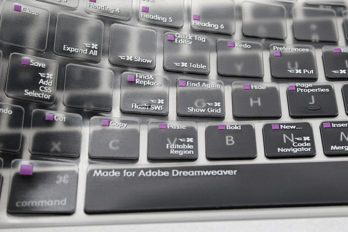 Adobe Dreamweaver HRH США Ableton Live Lightroom Logic Pro X ярлык горячие клавиши ТПУ Подсветка клавиатуры Обложка кожи для Macbook Pro Air 13 15 17 - Цвет: Adobe Dreamweaver