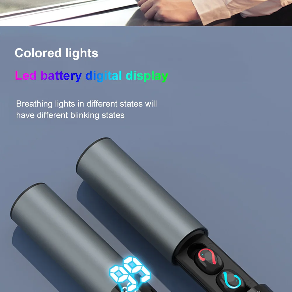 CBAOOO F7 TWS 5,0 Bluetooth наушники 6D стерео беспроводные наушники-вкладыши PX7 Водонепроницаемая гарнитура 3500 мАч светодиодный умный внешний аккумулятор