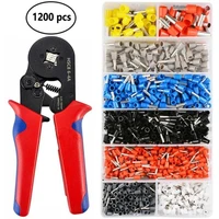 adjustable terminal crimping pliers automatic cable wire stripper stripping crimper tool with 1200 terminals kit tools