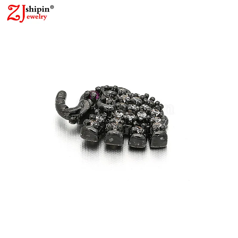 Новинка 2018 роскошное ожерелье с кулоном в виде слона и Трио из кубического