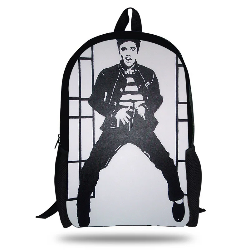 CALOPAKER Singer Elvis Presley 3D Печатный Детский мягкий рюкзак для путешествий Mochila школьные