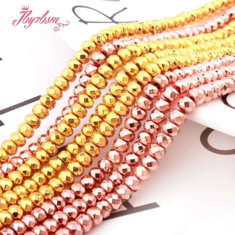 3x4 мм Ограненный гематит Rondelle бусины из натурального камня для самостоятельного