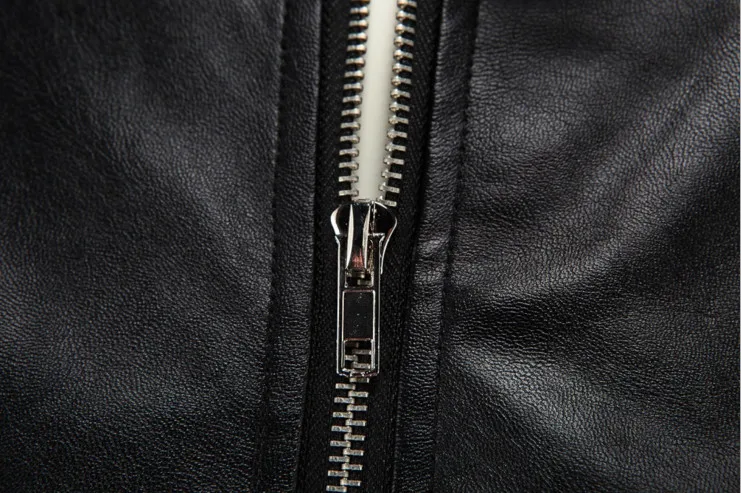 Новая тенденция мотоциклетная кожаная куртка Вышивка Для мужчин Кожаные куртки