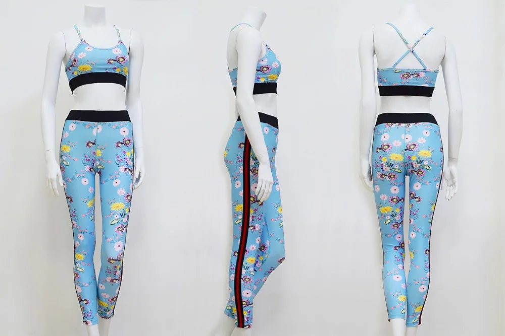 Женские фитнес-костюмы укороченная майка для тренировок милый топ с цветочным