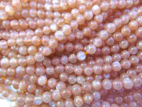 

4-14mm AAA grade natural sunstone gemstone round ball oranger evil shiny loose beads