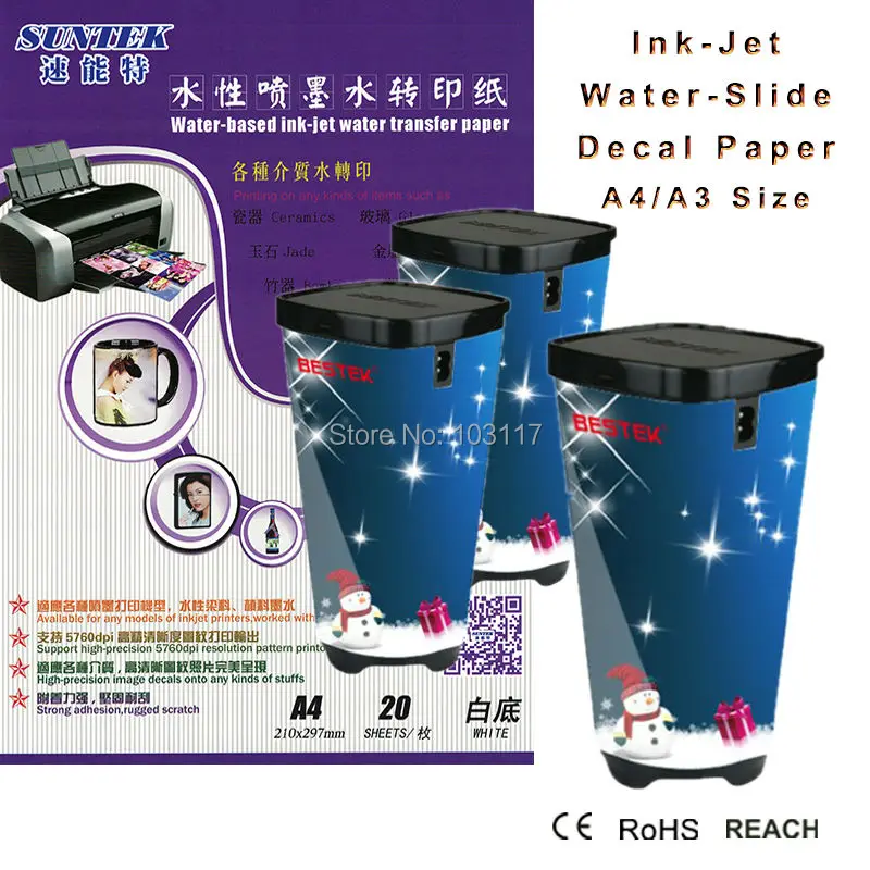 40 листов струйной бумаги для переноса воды с переводной бумагой сертификатом CE