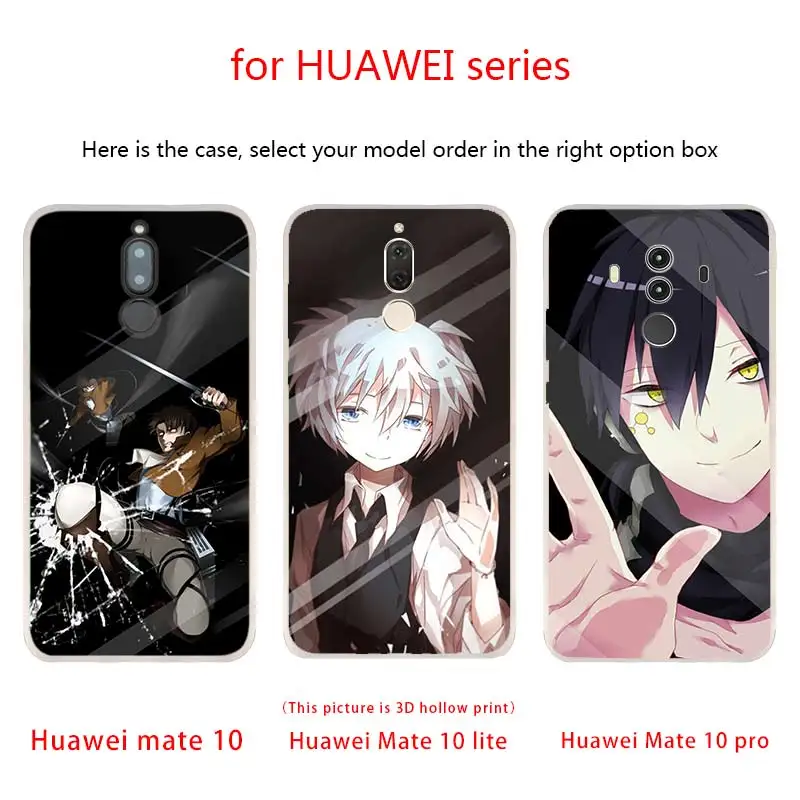 Японские Аниме девушка Сенсорное стекло kawaii телефонные чехлы для Huawei Mate 30 20 10 Lite