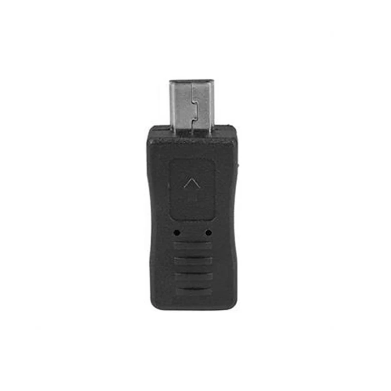 Черный микро USB Женский мини Мужской адаптер зарядное устройство