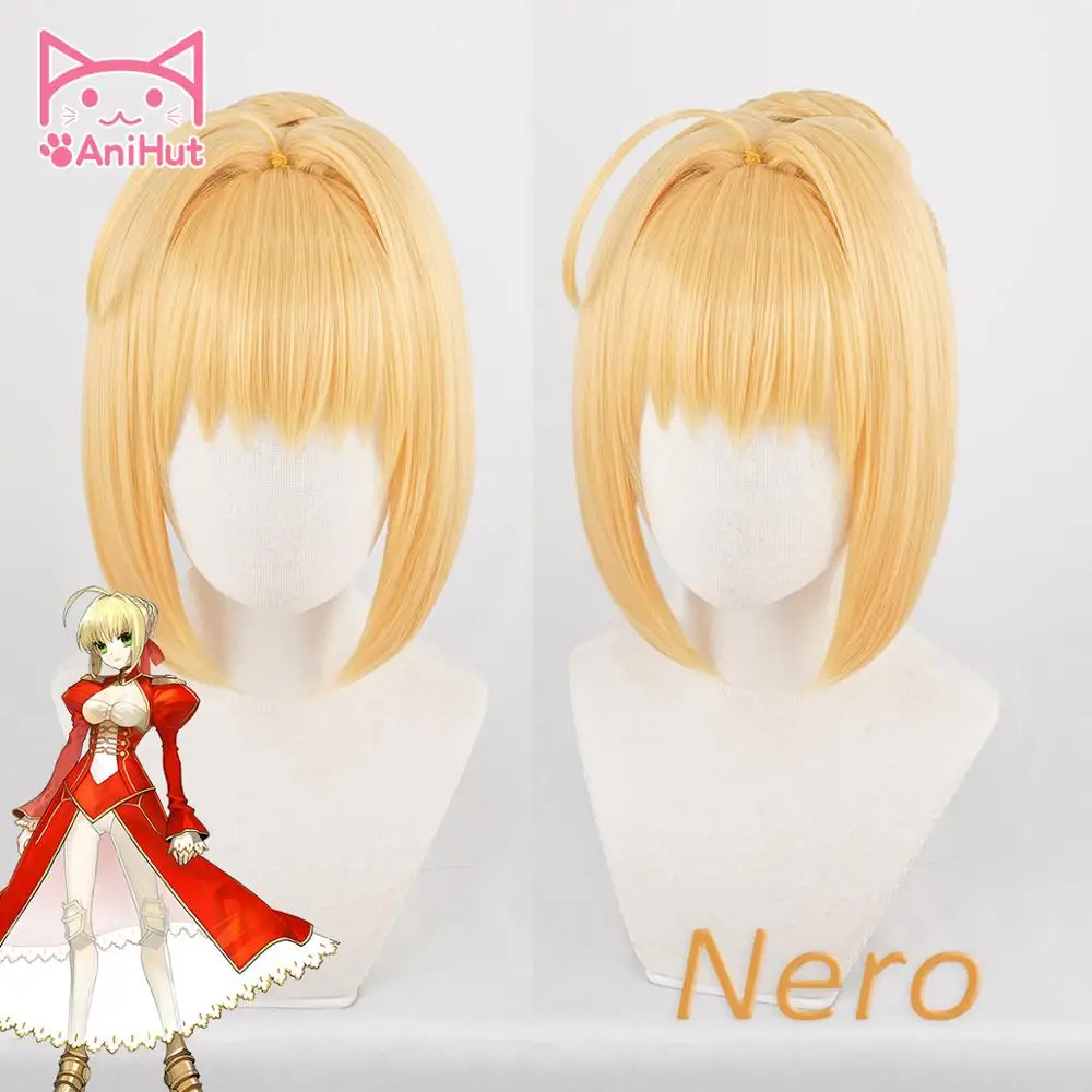 Парик для косплея Fate/EXTRA Nero термостойкий синтетический светлый ночи судьбы