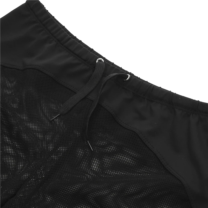 Шорты мужские сетчатые дышащие однотонные спортивные для спортивного зала