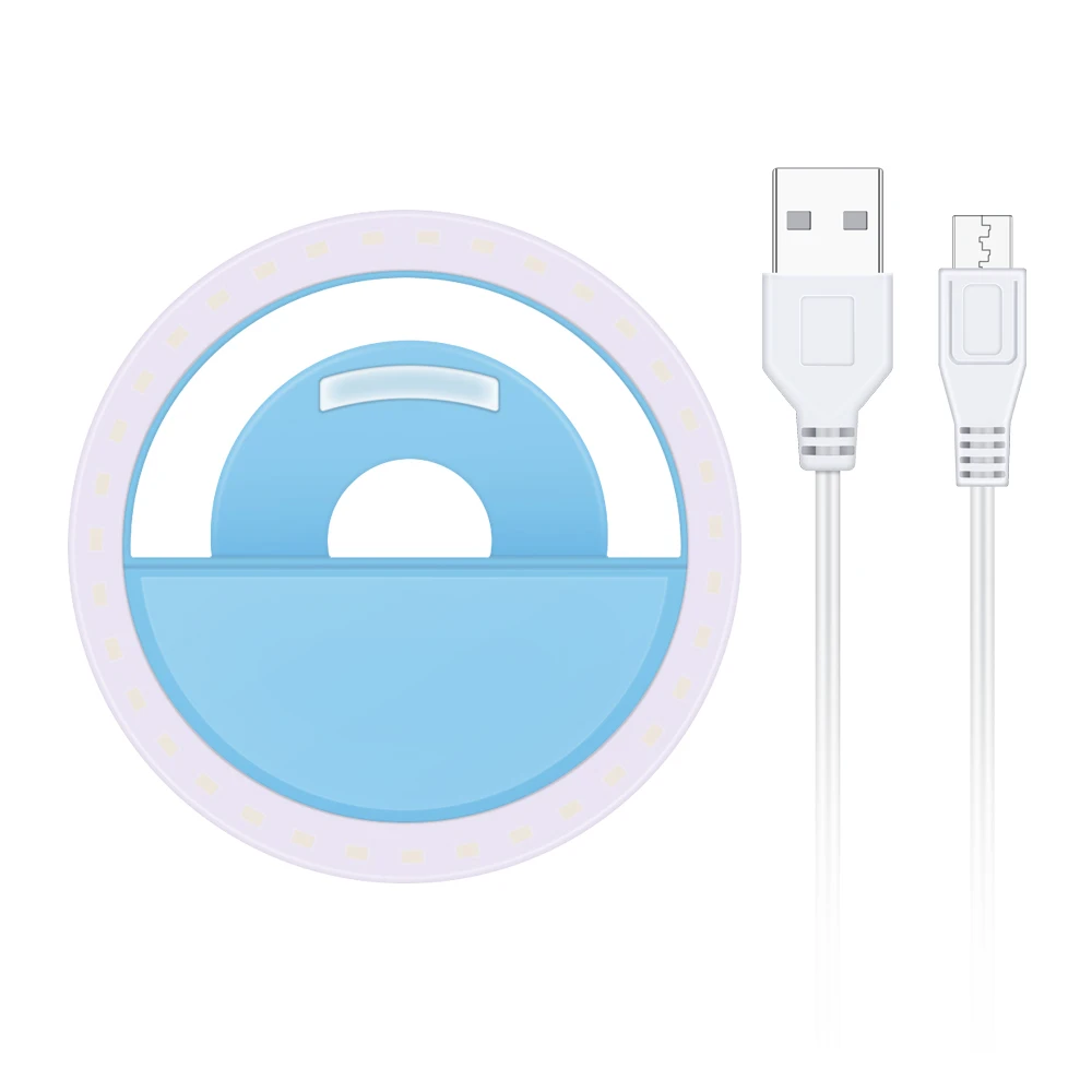 Yizhestudio Новый USB зарядка селфи светящееся диодное кольцо свет Портативный вспышка