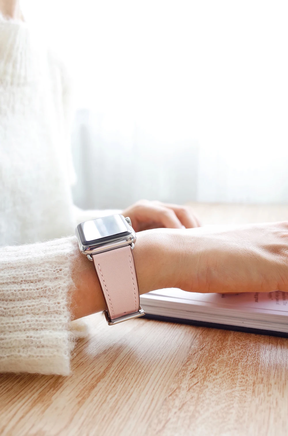Элегантный розовый мятный зеленый один тур ремешок для Apple Watch Band из натуральной кожи серии 1 2 3 4 38 мм 40 мм 42 мм 44 мм браслет ремешок