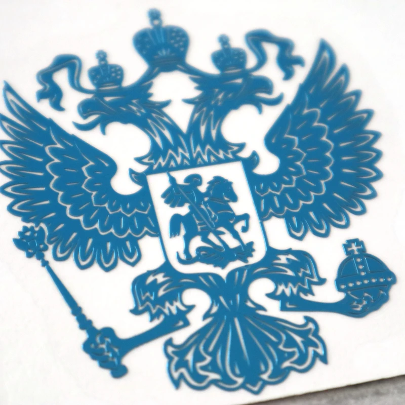 CK2887#3.4*4см Герб России Никель Металл Наклейки на автомобиль Российская Федерация