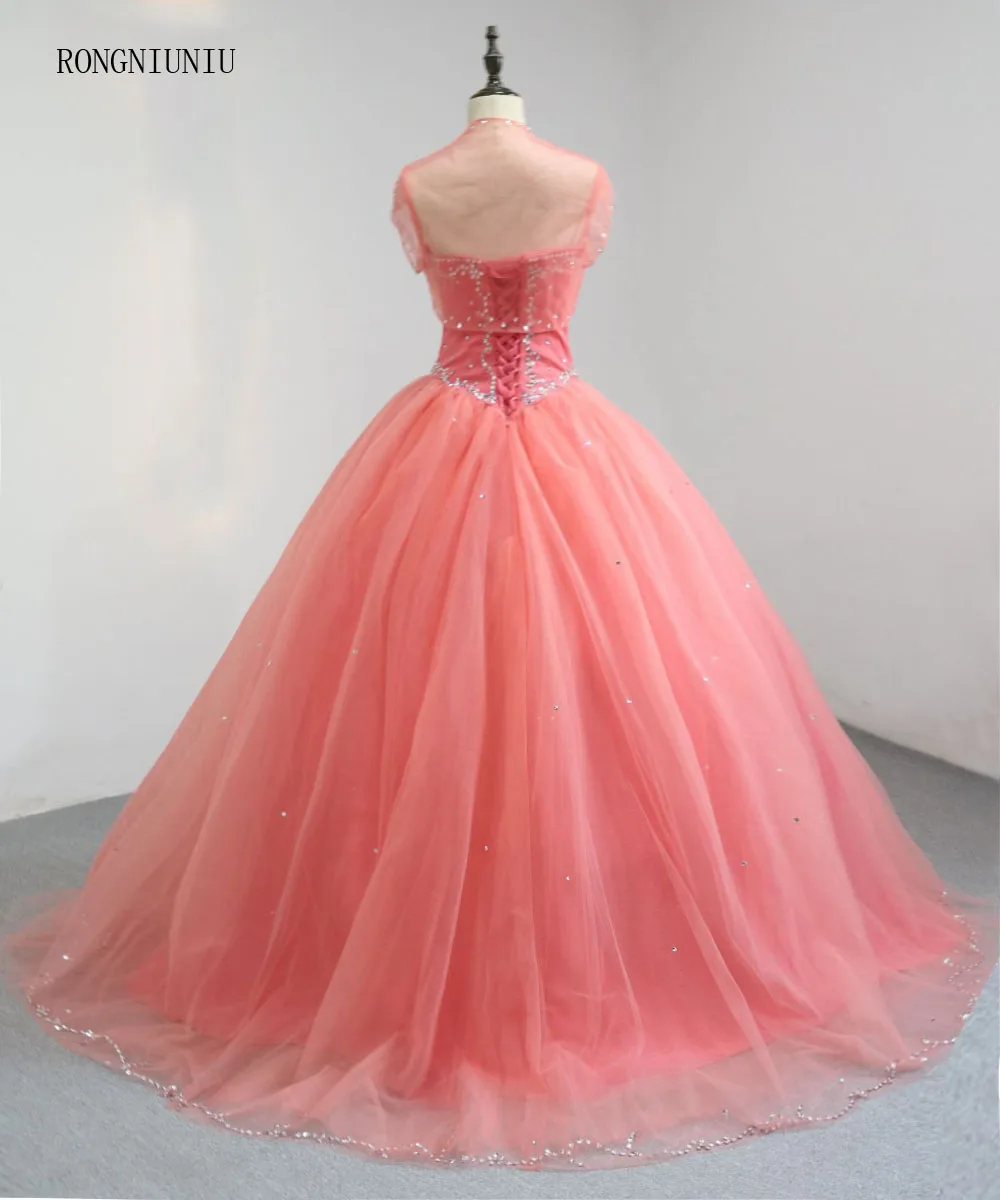 Quinceanera Dresses 2017 Jacket for Sweet 16 Girls Beading Crystal Ball Gowns Princess Styles Vestido de Debutante | Свадьбы и