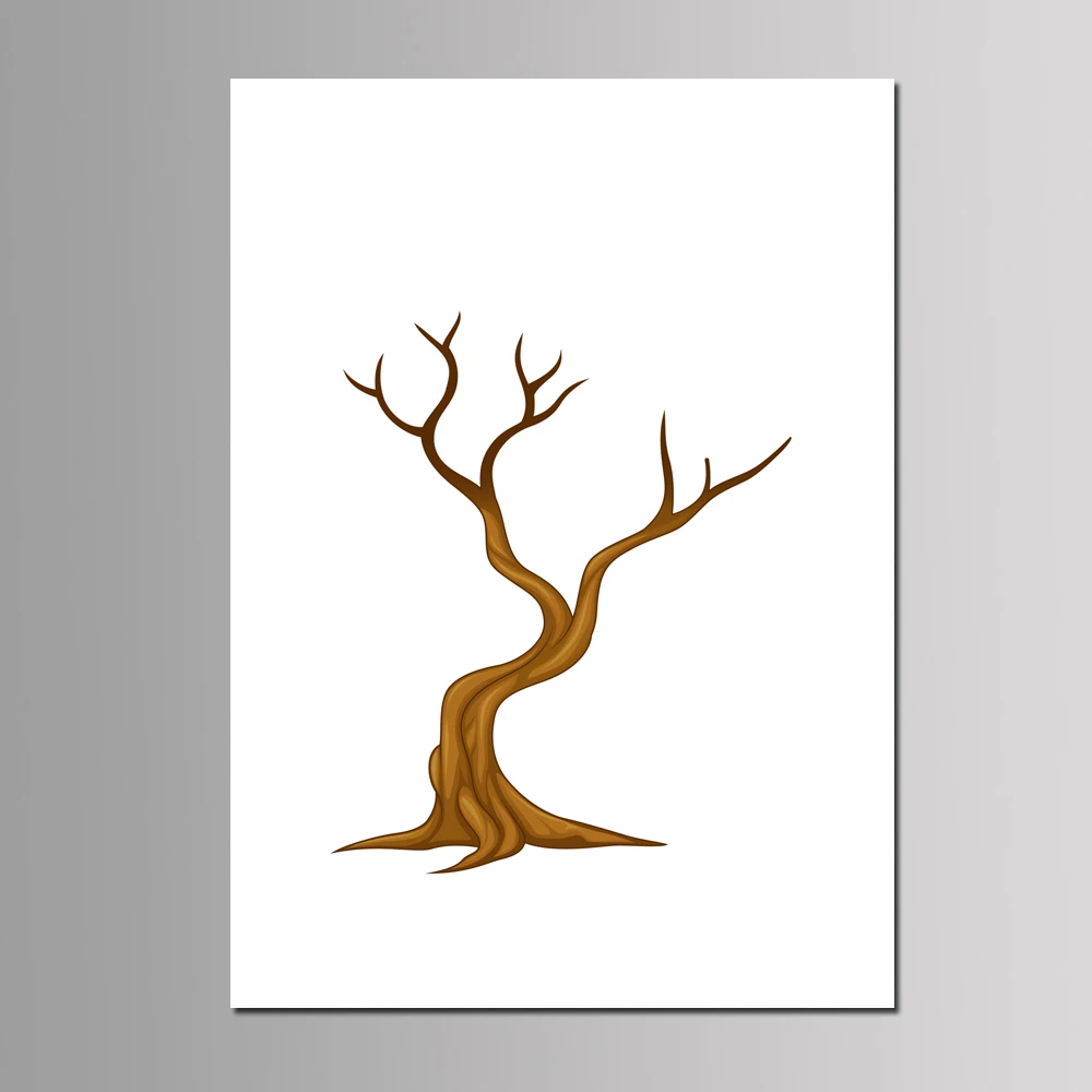 TR-9 New DIY Money Tree Annual Meeting Fingerprint Signature Guest Book Wedding Party Decoration Printed Canvas Painting 50*70cm - Цвет: TR-9