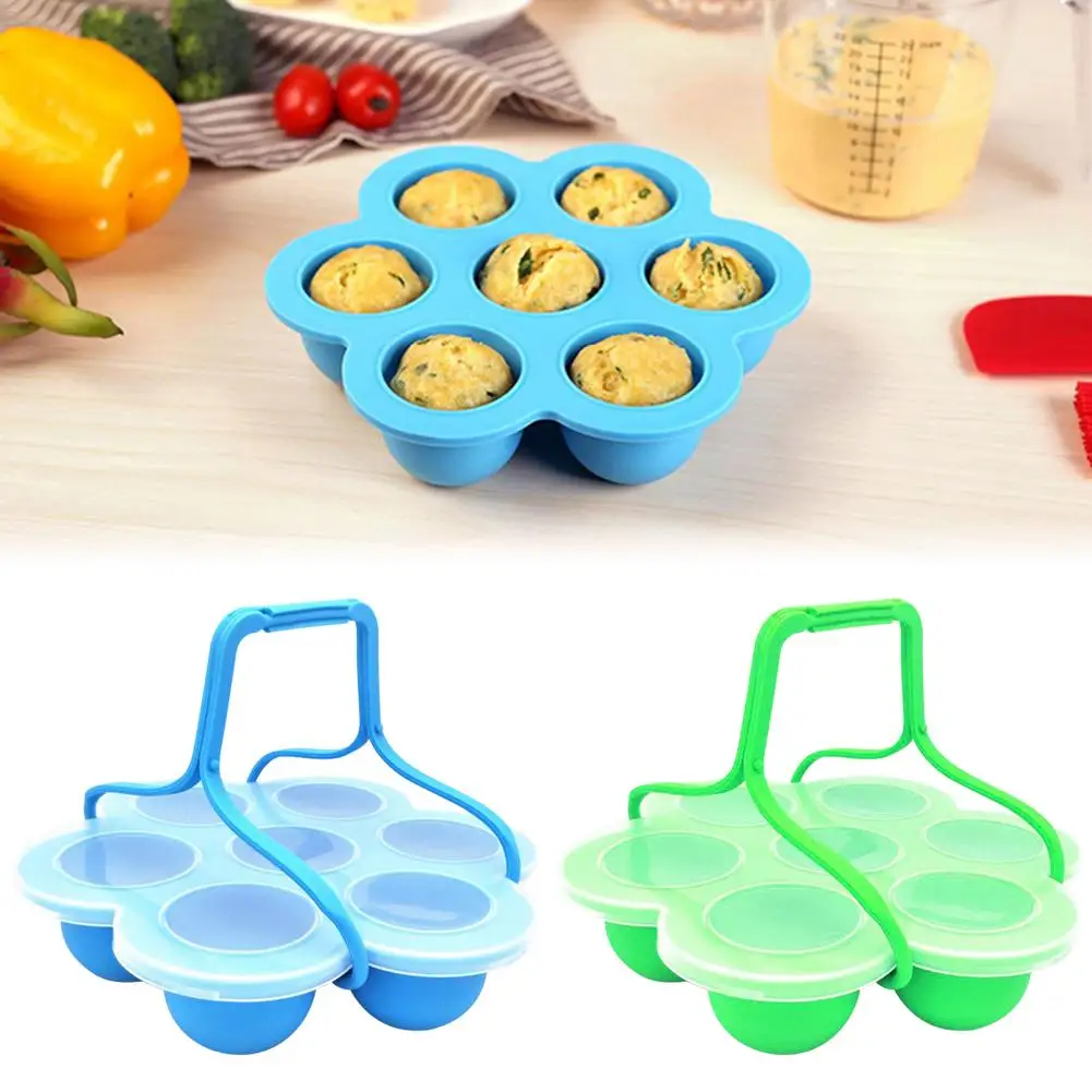 Силиконовая полка для яиц с ручками многофункциональная форма укусов 7