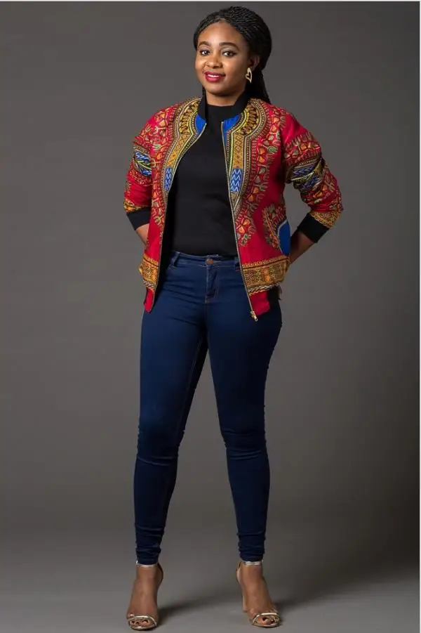 2017 Сексуальная Инди фолк Женская куртка пальто африканская Дашики Печатный