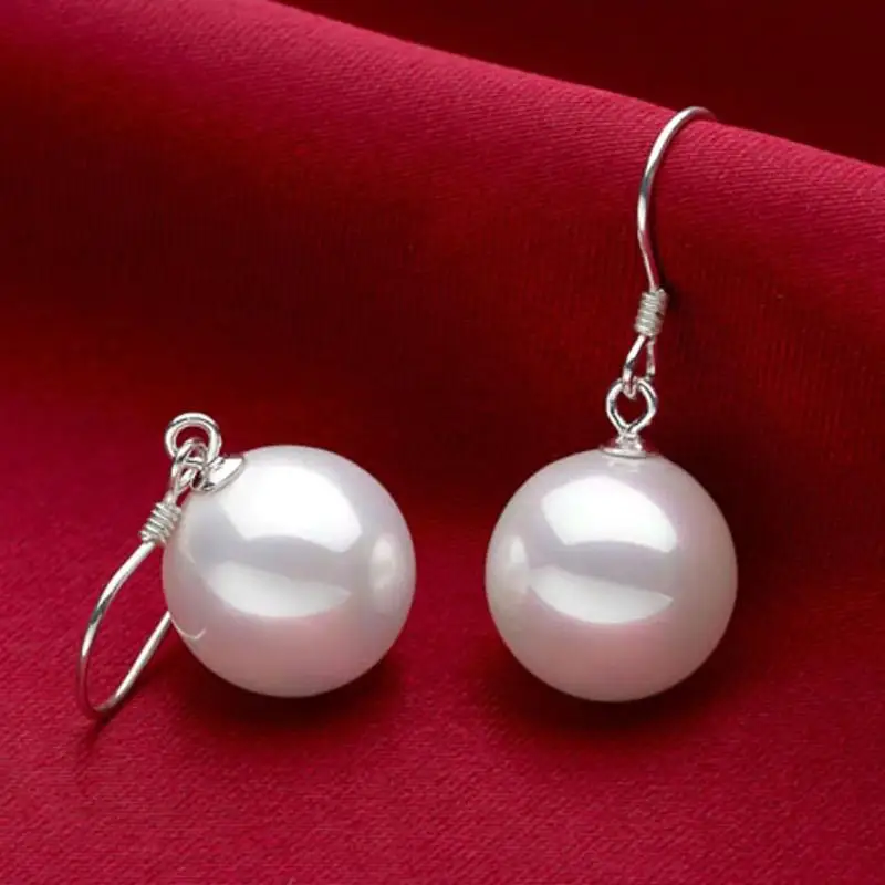 Женские Висячие серьги с жемчугом трендовые женские в одном направлении
