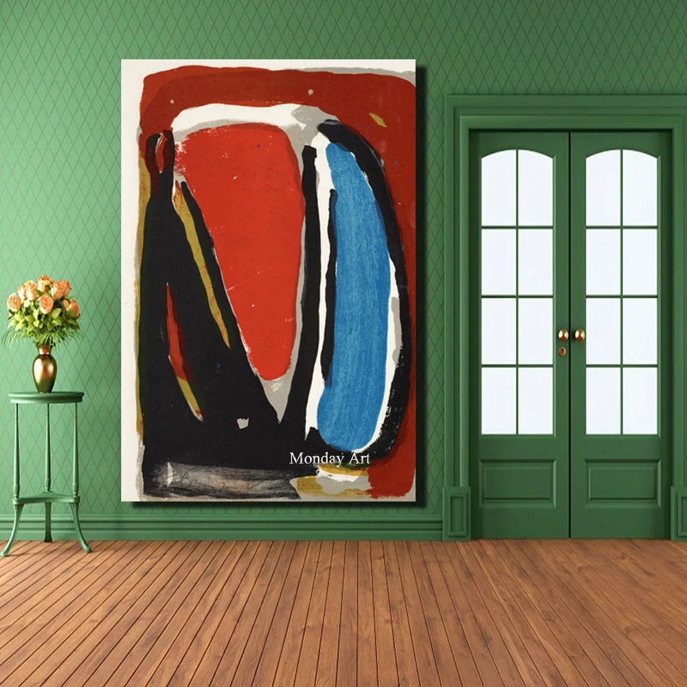 Hand Painted Quardros Abstract Oil Painting on Canvas Modern Picasso Wall Art Picture for Living Room | Дом и сад