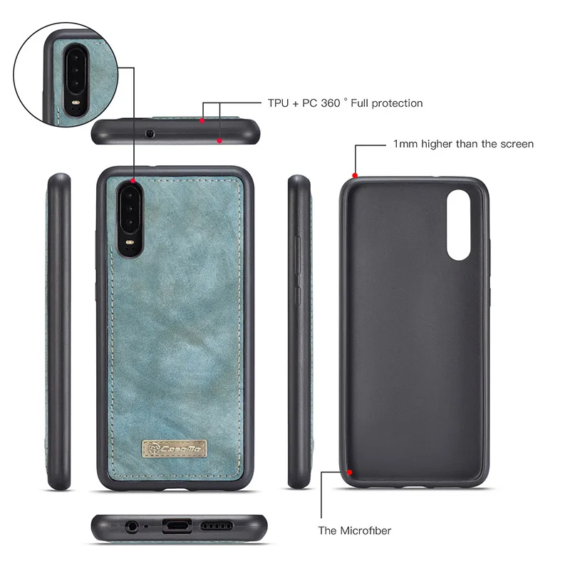 Для huawei mate 20 P20 P30 Pro Чехол-книжка кожаный съемный чехол-кошелек для huawei P20 P30 Lite чехол для телефона держатель подставки