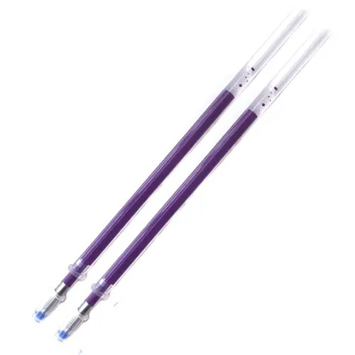 2PCS Purple Refill 1 шт или 3 шт стираемая ручка стержень стираемая шариковая ручка ручки цветные чернила 0,5 мм шариковая ручка для школы офисные канцелярские принадлежности - Цвет: 2PCS Purple Refill