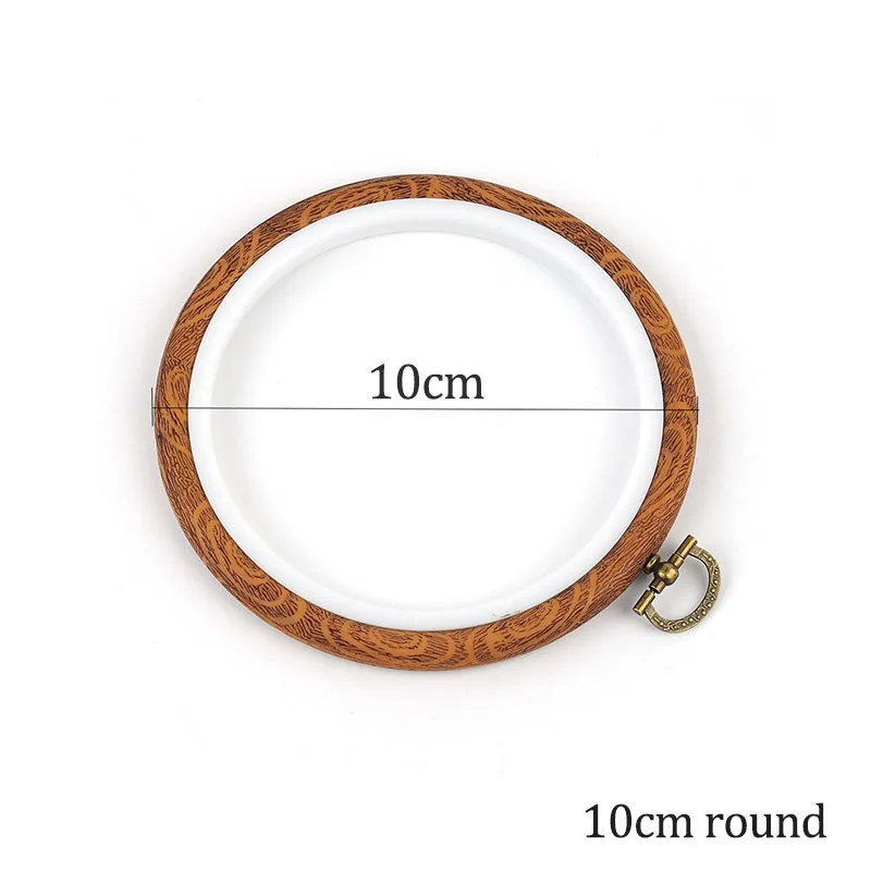 10cm round 1 шт. Набор круглых/овальных/восьмиугольных/прямоугольных пластиковых вышивальных принадлежностей для ручного шитья 13 размеров на выбор - Цвет: 10cm round