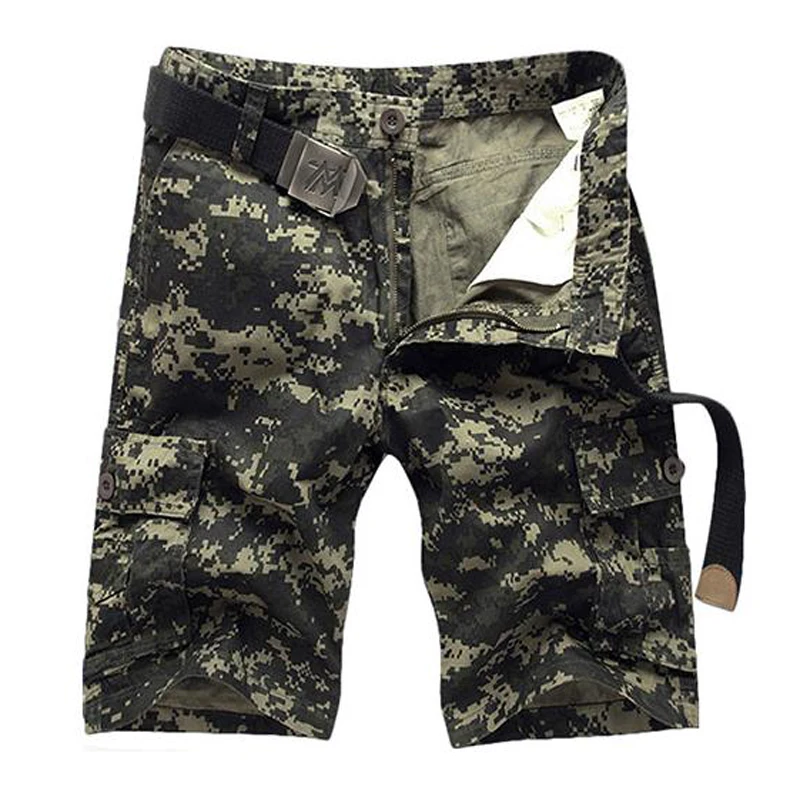 

HOT 17 Summer Mens Cotton Straight Camouflage Cargo Short Trousers Men Military Jungle Camo Tactical Capri pants Plus Size 28-38