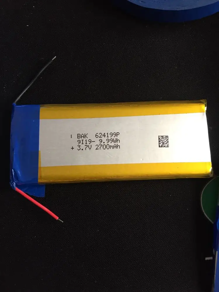 

3.7V polymer lithium battery 6040100624199 2700mAh tablet battery MID PAD Rechargeable Li-ion Cell