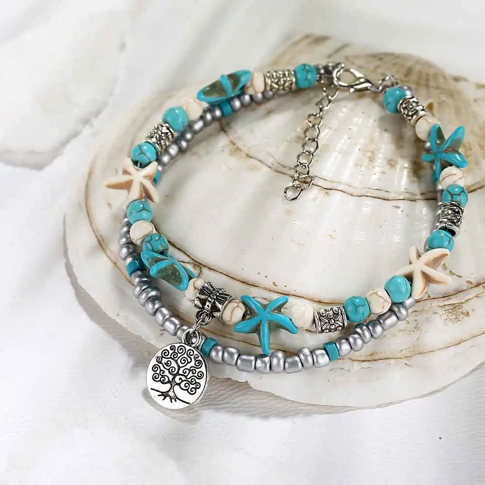 Pomlee Boho sandпляжные ножные браслеты для женщин винтажные Свадебные вечерние