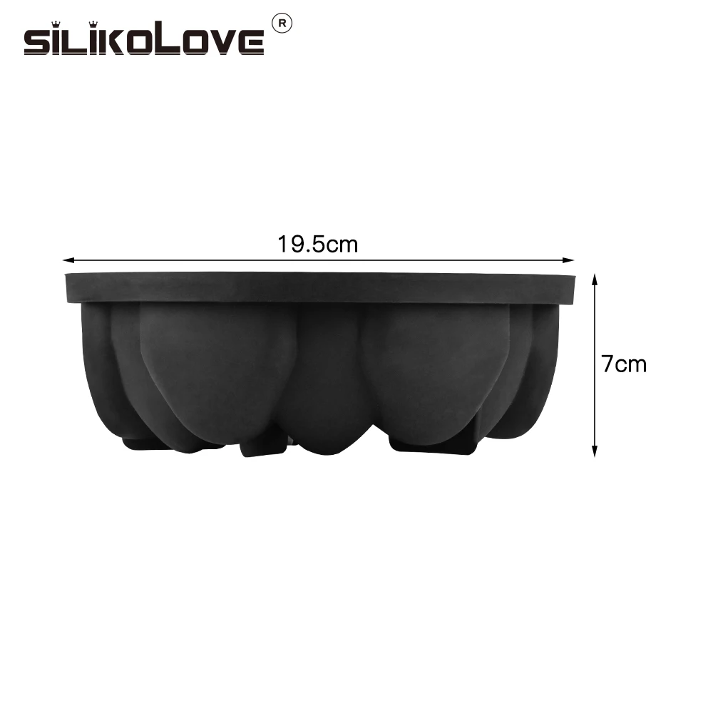 SILIKOLOVE венок гирлянда формы мусс форма для торта силиконовая 3d сковорода большая Diy жаропрочная посуда для десерта торта, не прилипает Инструменты для выпечки