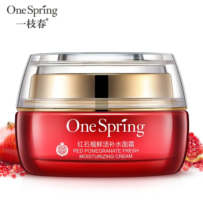One Spring Natural Red Pomegranate Essence Face Cream Skin Whitening Dark Spot Remover Moisturizing Oil Control Care|ageless face cream|day creamface