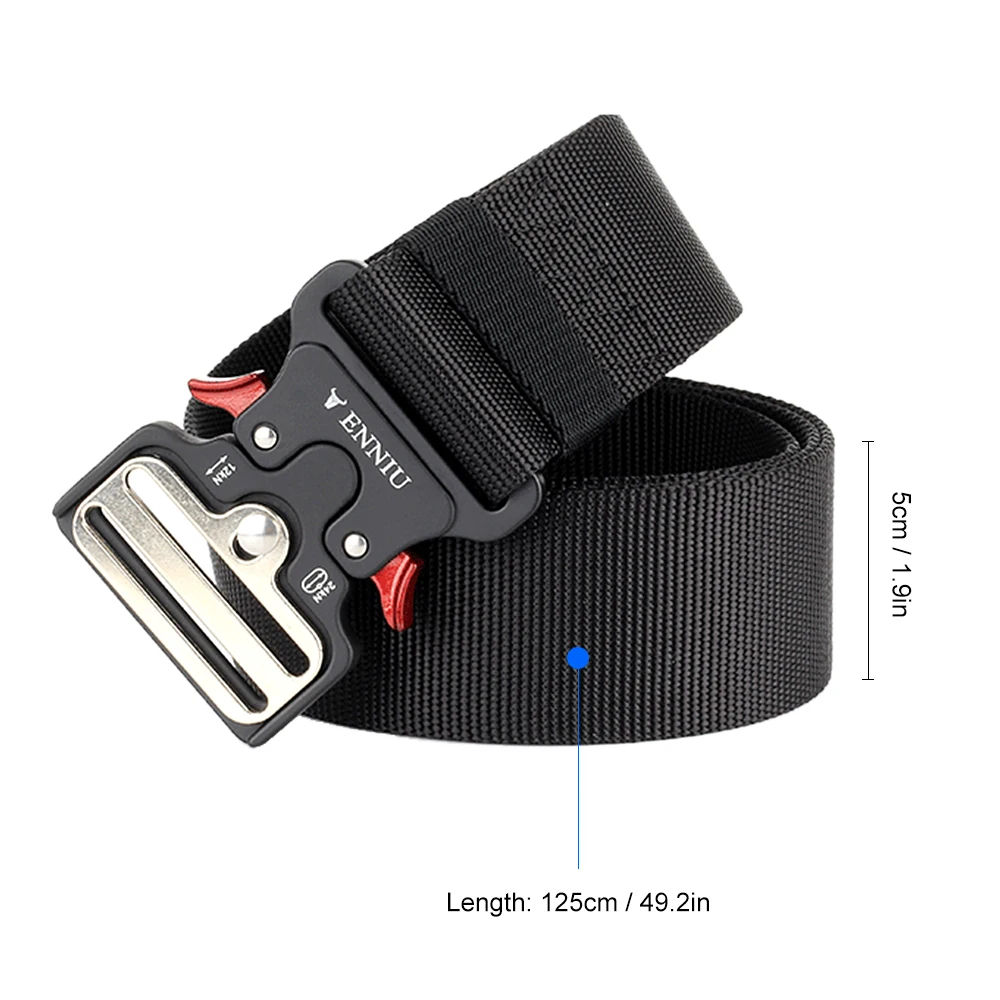 Ремень мужской тактический нейлоновый быстросъемный пояс в стиле милитари для