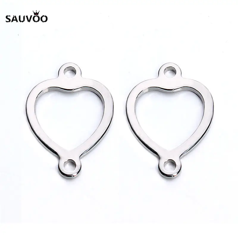 20 шт серебряный цвет из нержавеющей стали полые овальные квадратные подвески в