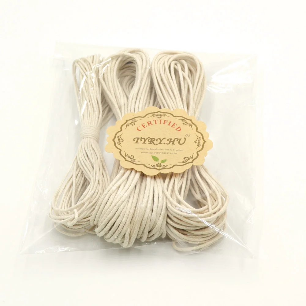 

TYRY.HU 1/1.5/1.8mm Waxed Cotton Cord Baby Teether Accessories 10m Rope Waxed Twisted String Thread Line For DIY Jewelry Making