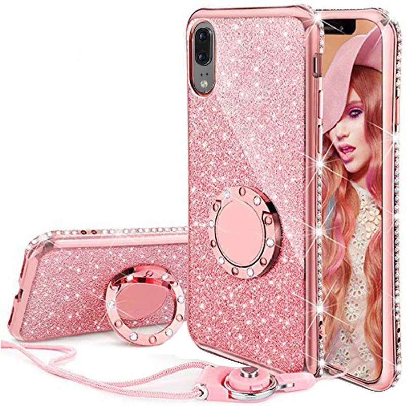 Блестящий Алмазный чехол для Huawei P20 Mate 10 Lite iphone X 8 7 6s Samsung S7 S8 S9 Plus A5 2017 чехлы с